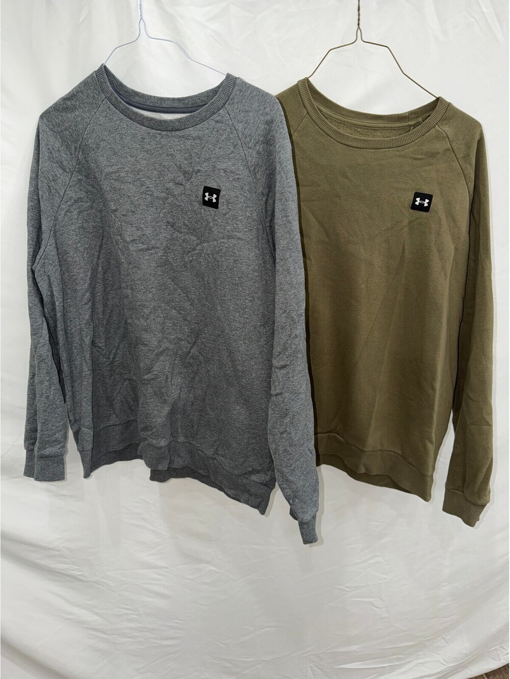 Under Armour Men's Loose Fit Sweatshirts - Gray and Olive Green, XL